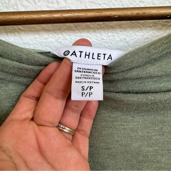 Athleta- Olive Green Purana Wrap Sweater SP - Picture 6 of 8
